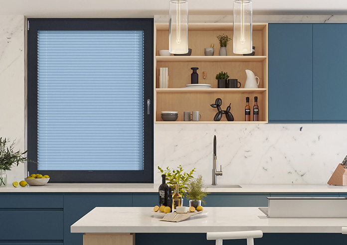 Solaris, Cornflower - Clip Fit Pleated Blind - Image 6